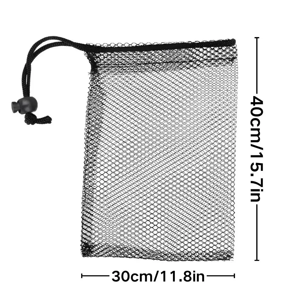pochette de rangement respirante en maille noire avec cordon de serrage, 6 pièces, pour le golf, la natation, la lessive, le tri des petits objets artisanaux, ymy