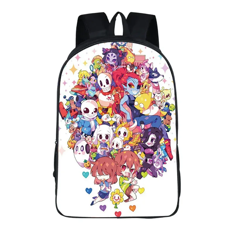 undertale dessin animé sac à dos sac d'école 40 cm/15.7 pouces sac à dos livre sacs ordinateur sac à dos pour garçon fille meilleur cadeau