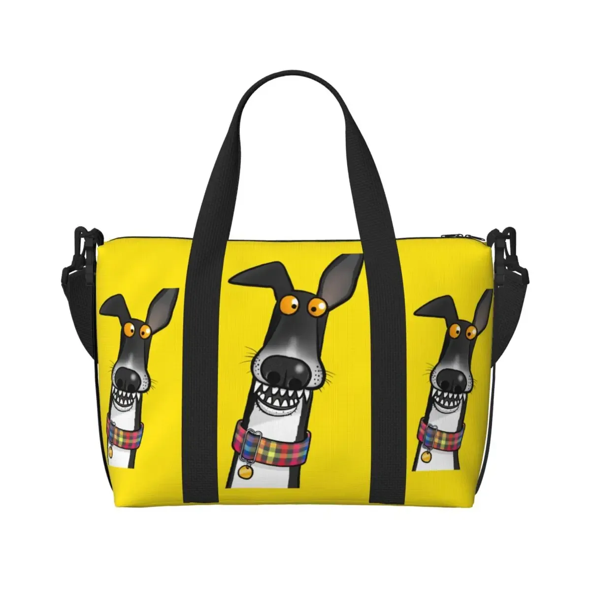 sac fourre-tout personnalisé whippet peeping pour femme, grande capacité, lévrier lévrier, sac de voyage pour chien, salle de sport, plage