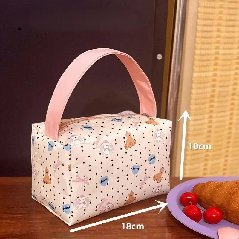 sac fourre-tout ours mignon de dessin animé grande capacité, trousse de maquillage, sac de rangement pour les déplacements et les voyages, organisateur de toilette, cadeaux