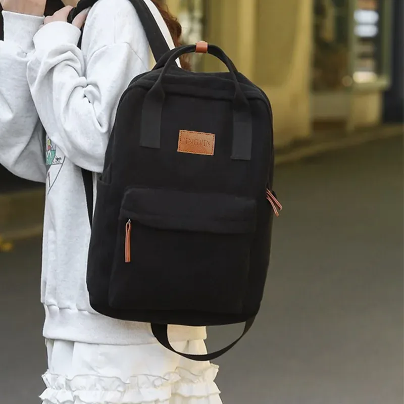 sac à dos élégant en velours côtelé, multicolore, sangle réglable, léger pour un usage quotidien, décontracté, fonctionnel, élégant, simple