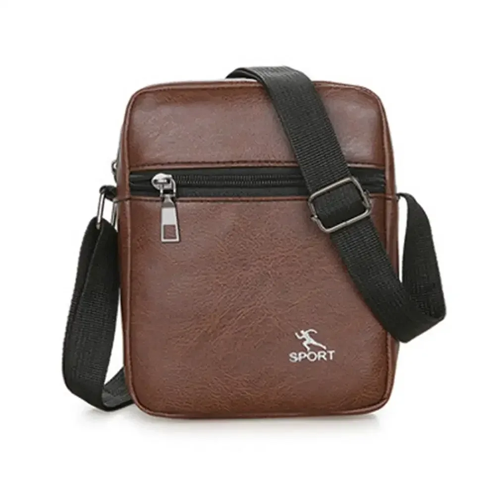 sacs à main kaki noir marron, petits fourre-tout en cuir pu, sacoche à bandoulière pour hommes employé de bureau, épaule antivol b y7b5