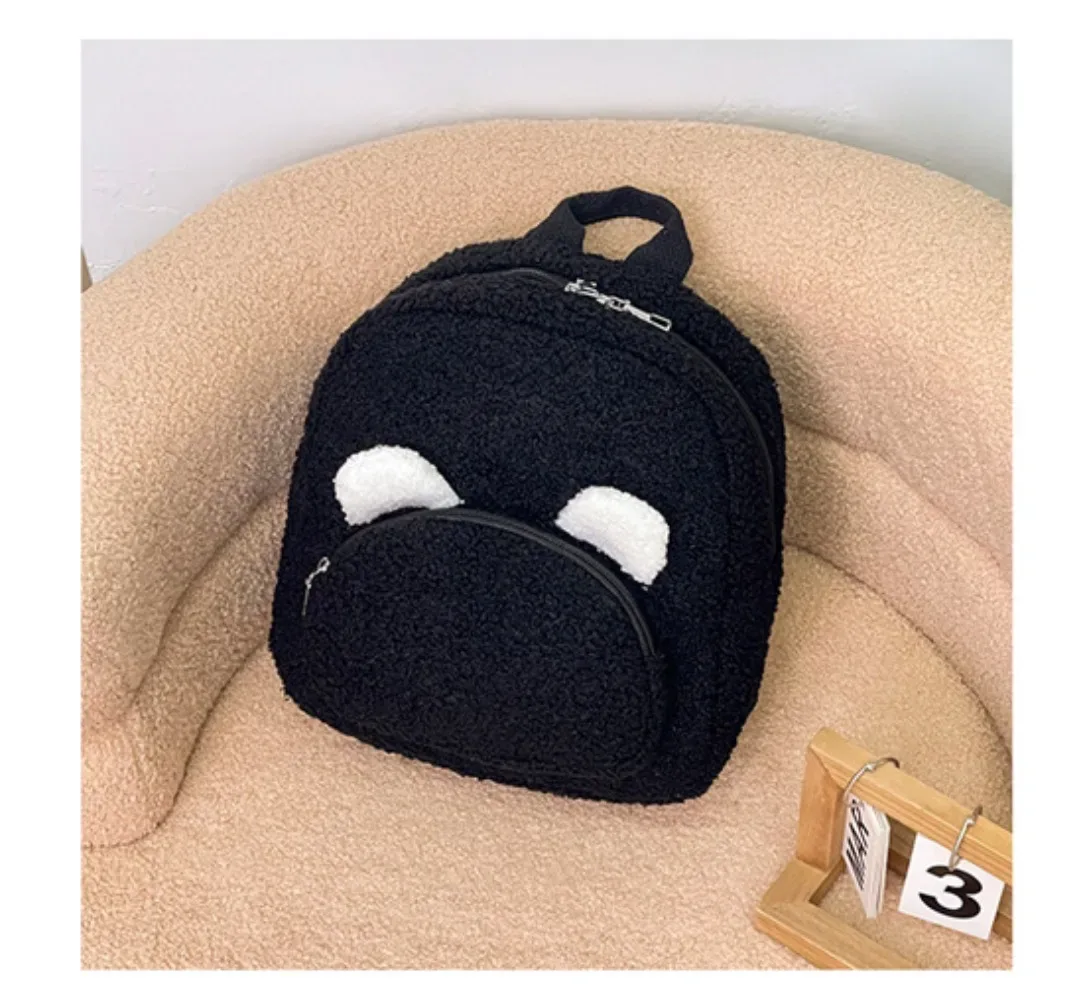 sac à dos ours en peluche pour femmes, sac de voyage doux, sac à dos mignon de dessin animé, sac cadeau pour enfants, sac à dos de loisirs à la mode avec oreilles d'ours
