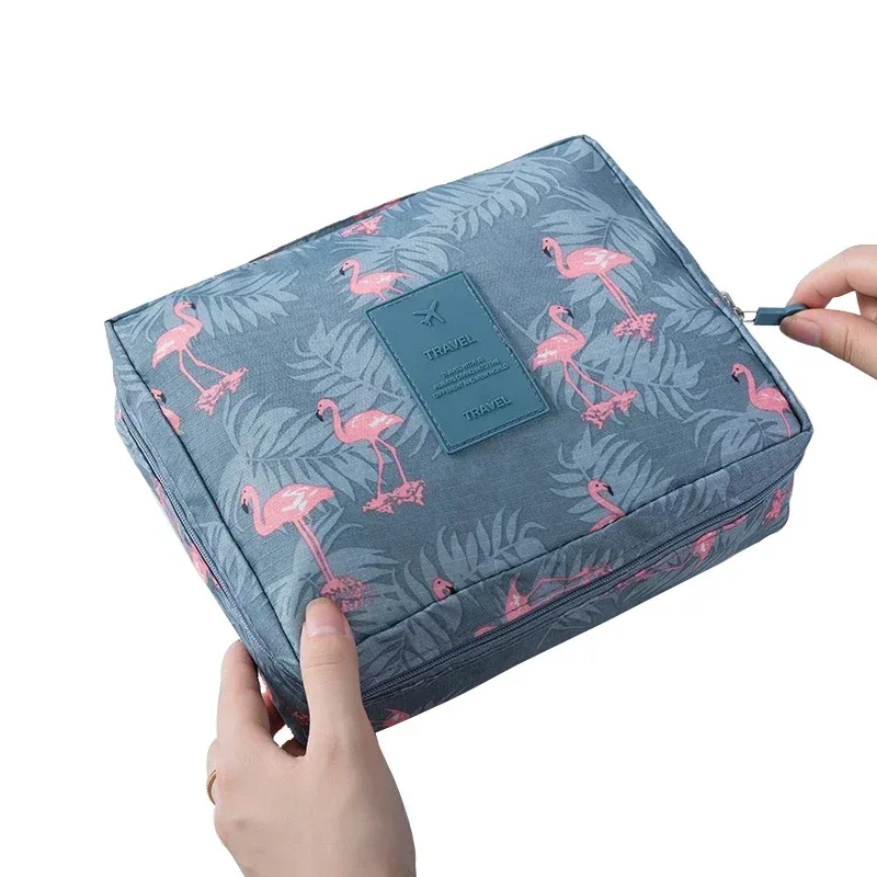 trousse de maquillage de voyage portable pour femmes, trousse cosmétique multifonctionnelle, étuis de maquillage étanches, trousse de toilette à plusieurs compartiments