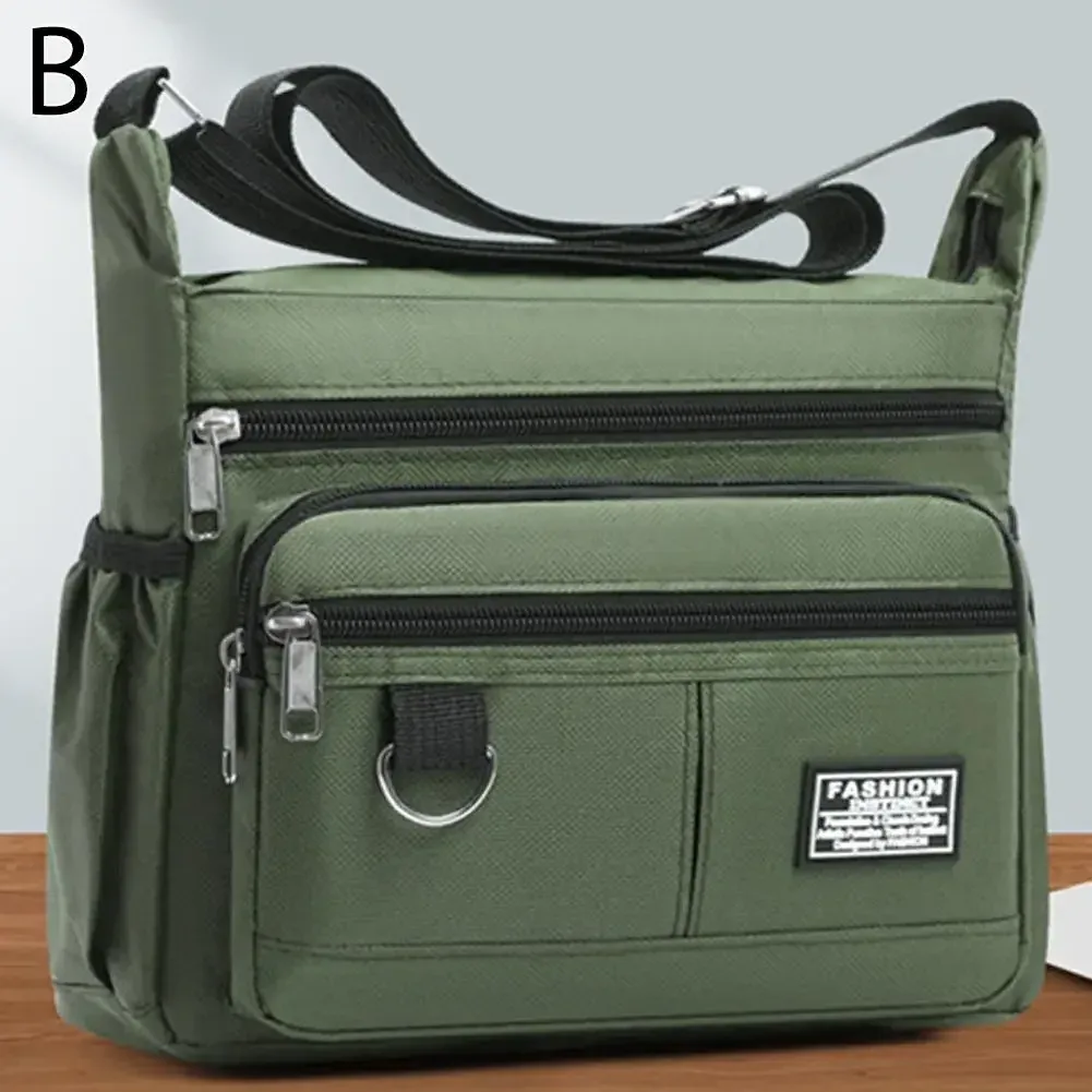 oxford-sac à bandoulière multicouche pour homme, design de poche, initié, grande capacité, décontracté, simple, messager, mode, y5q6, nouveau