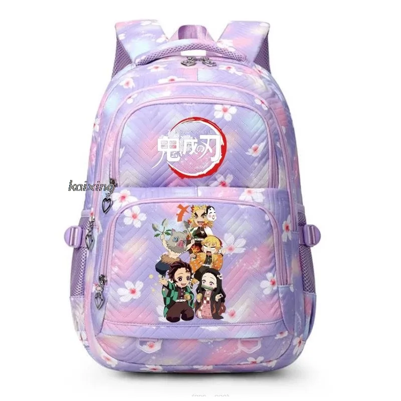 sac à dos décontracté imprimé demon slayer nezuko kamado, tendance, pour étudiants (collège, lycée), garçons, filles, sac de voyage pour ordinateur portable, pour femmes, idéal pour l'extérieur
