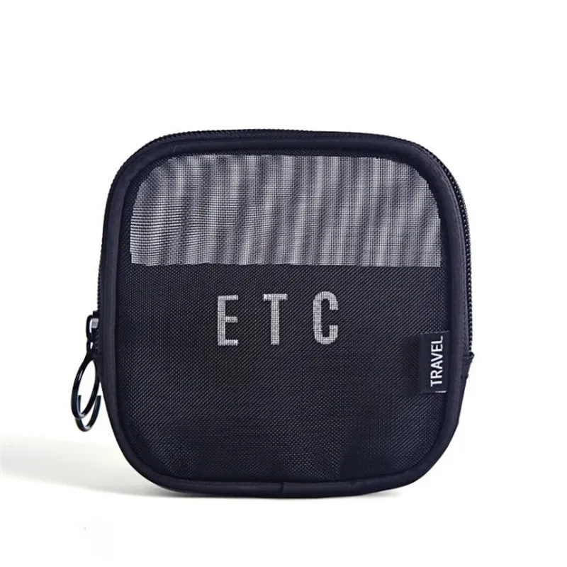 trousse de maquillage transparente à fermeture éclair pour femme, trousse de maquillage de voyage, trousse de toilette, trousse de lavage de beauté, sacs d'évaluation, poudres de stockage