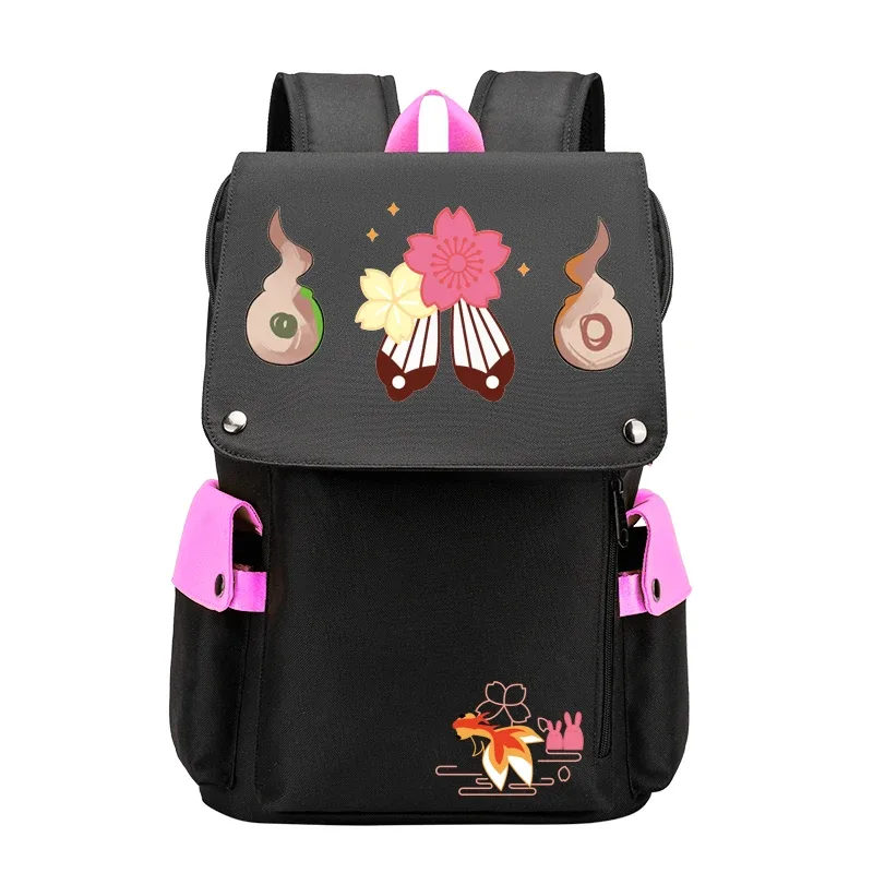 hanako-kun – grand sac à dos de voyage pour garçons et adolescents, cartable d'école animé avec chargeur usb, oxford, pour ordinateur portable