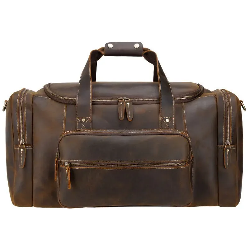 maheu-grand sac de voyage en cuir group pour homme, bagage de style vintage, accessoire de -du-- end