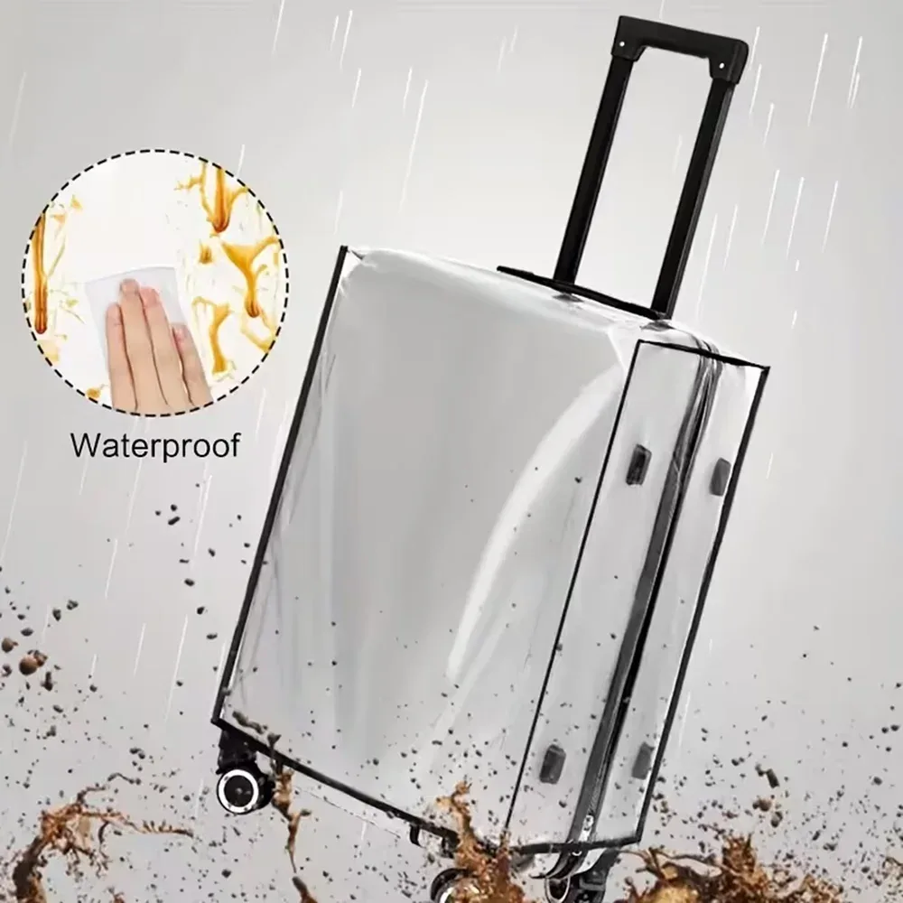 housse de protection transparente et imperméable pour bagages, résistante aux rayures, à la poussière et aux taches, pour valise de 20 à 30 pouces