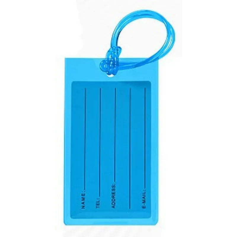 porte-étiquette de bagage fluorescent en pvc, coloré, pour carte d'embarquement, étiquette de voyage, housse de carte, anti-perte pour avion