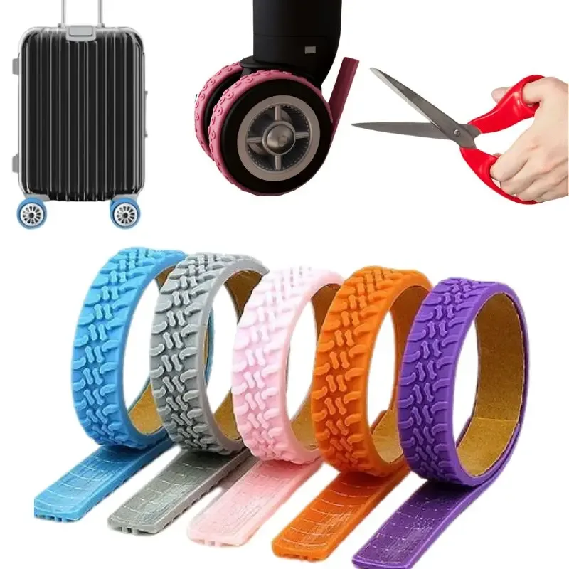 valise de protection en silicone pour roues de bagages, étui de protection de roue, roulette de bruit, chaussures, accessoire de bagage de voyage, 4 pièces