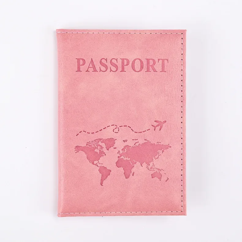 porte-passeport en cuir pu pour hommes et femmes, étui pour cartes de crédit, portefeuille de couverture, accessoires de voyage, sac à main