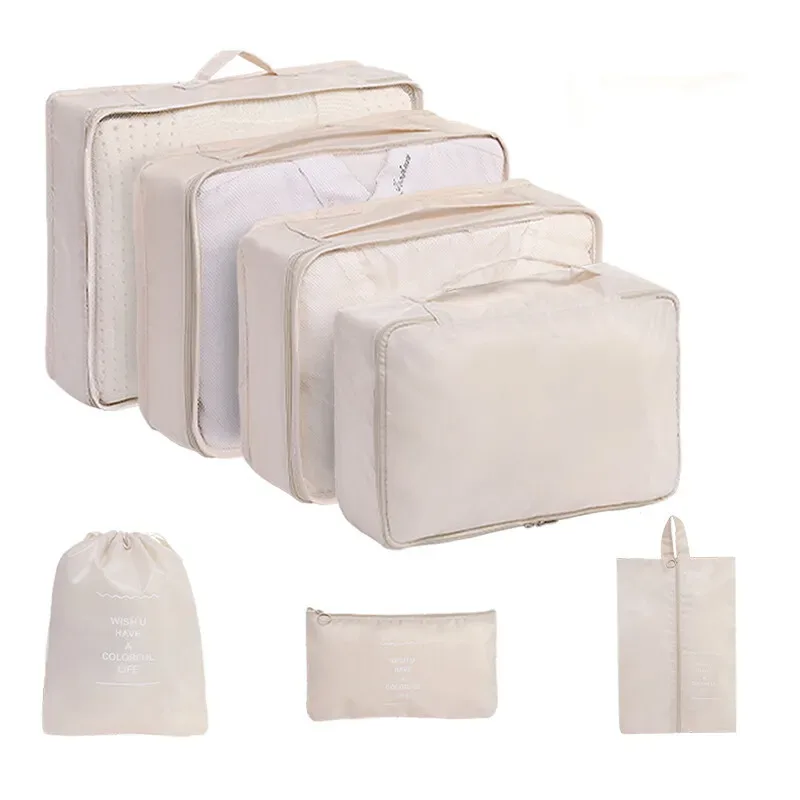 ensemble de sacs de rangement de voyage portables de 11 pièces, organisez facilement vos vêtements, chaussures et sous-vêtements, parfaits pour les voyages quotidiens, les voyages d'affaires, le rangement à domicile, les valises, les sacs de rangement de voyage, les chaussures, les toilettes et les sacs à linge
