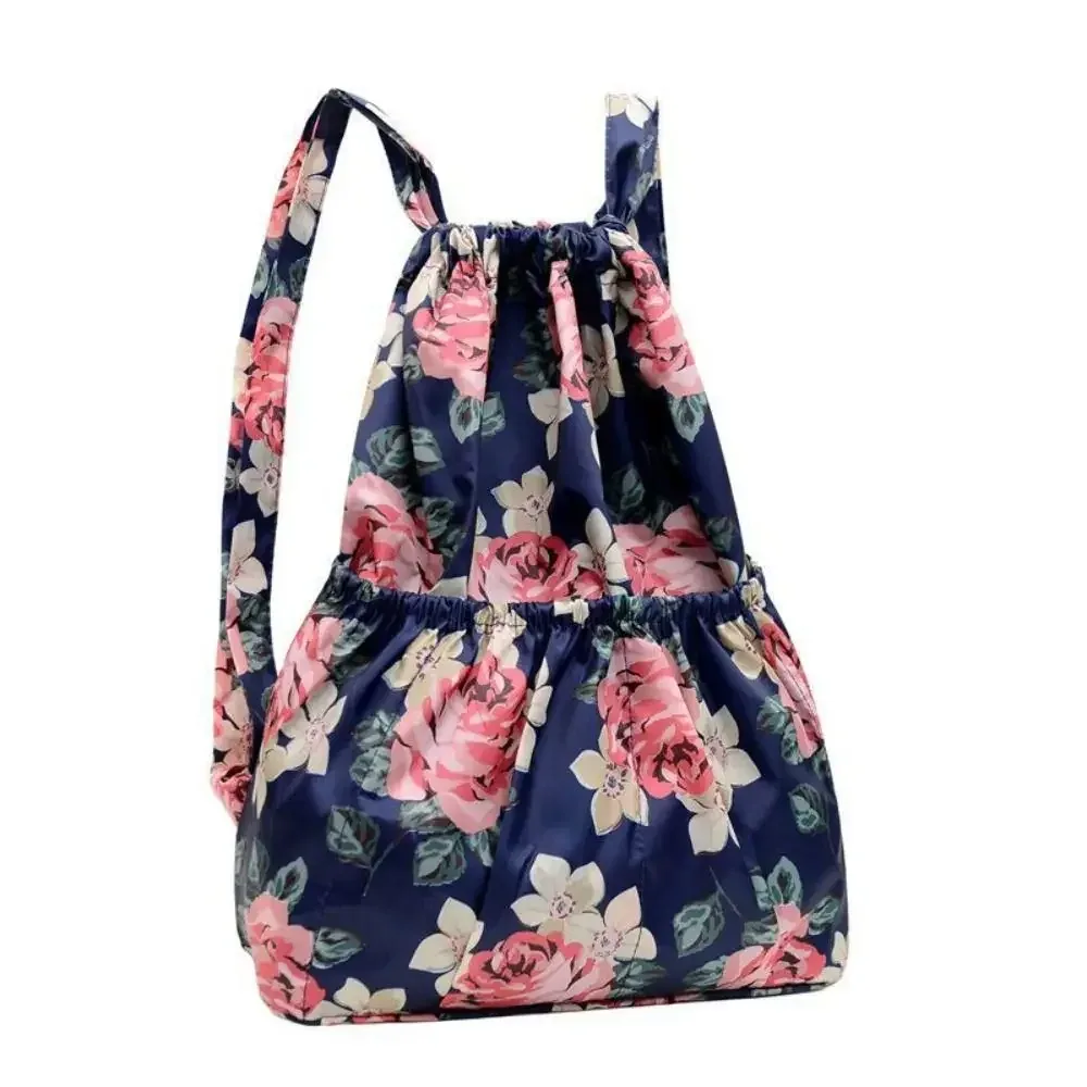sac à bandoulière de proximité en polyester pour adolescentes, sac à provisions portable, sacs à dos de sport, imprimé floral décontracté, imperméable, grande capacité