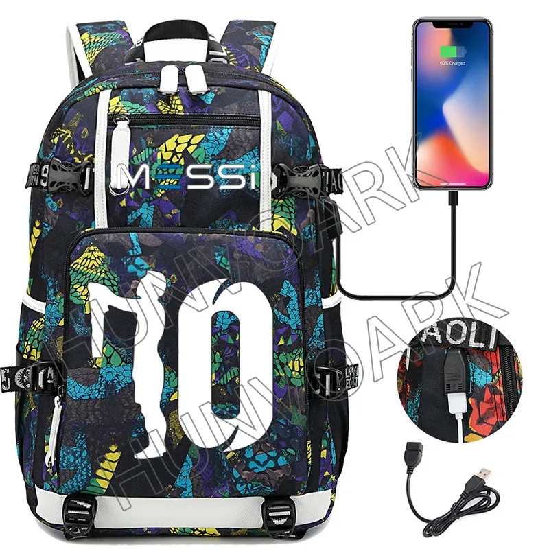 messi-sac à dos camsolomon pour adolescents, sac d'école pour filles, garçons, femmes, hommes, cartable pour étudiants du milieu, grand ordinateur portable