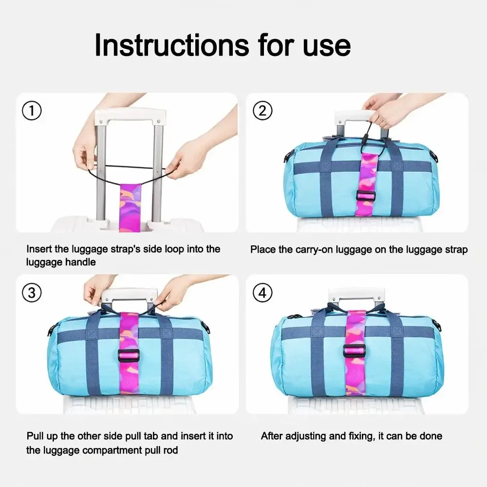 sangle élastique colorée pour bagages, réutilisable, réglable, sangle de fixation pour valise de voyage, sangles de connexion pour bagages, accessoires pour bagages