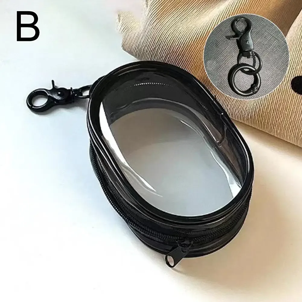 mini pochette de rangement multifonction portable, organiseur de câbles de chargeur de voyage, sac porte-clés, étui transparent pour poupée de 10 cm, étui de présentation de cosmétiques