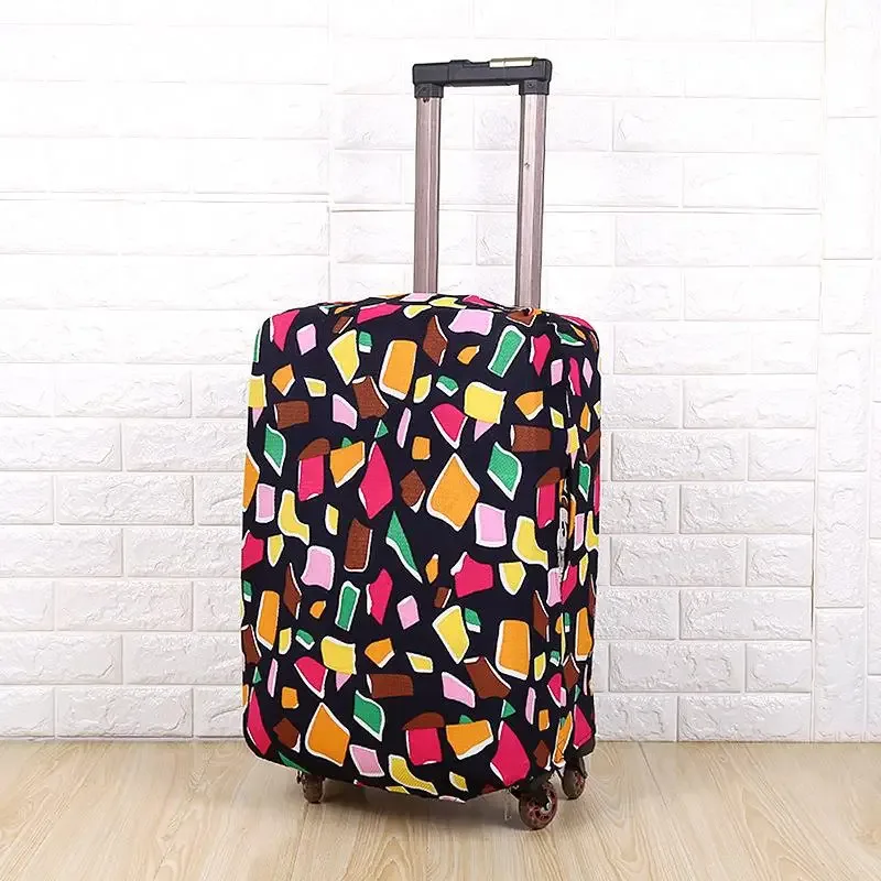 housse de protection pour bagages, imprimé multicolore, pour botte de bagage de 18 à 28 pouces, prévention des rayures, accessoire de voyage