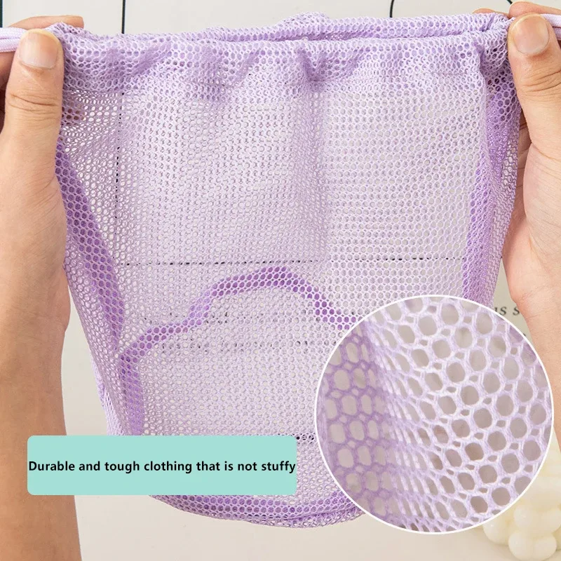 pochette de rangement en maille de nylon avec cordon de serrage, 1 pièce, pochette de voyage et d'activités de plein air polyvalente pour produits numériques, trousse de maquillage