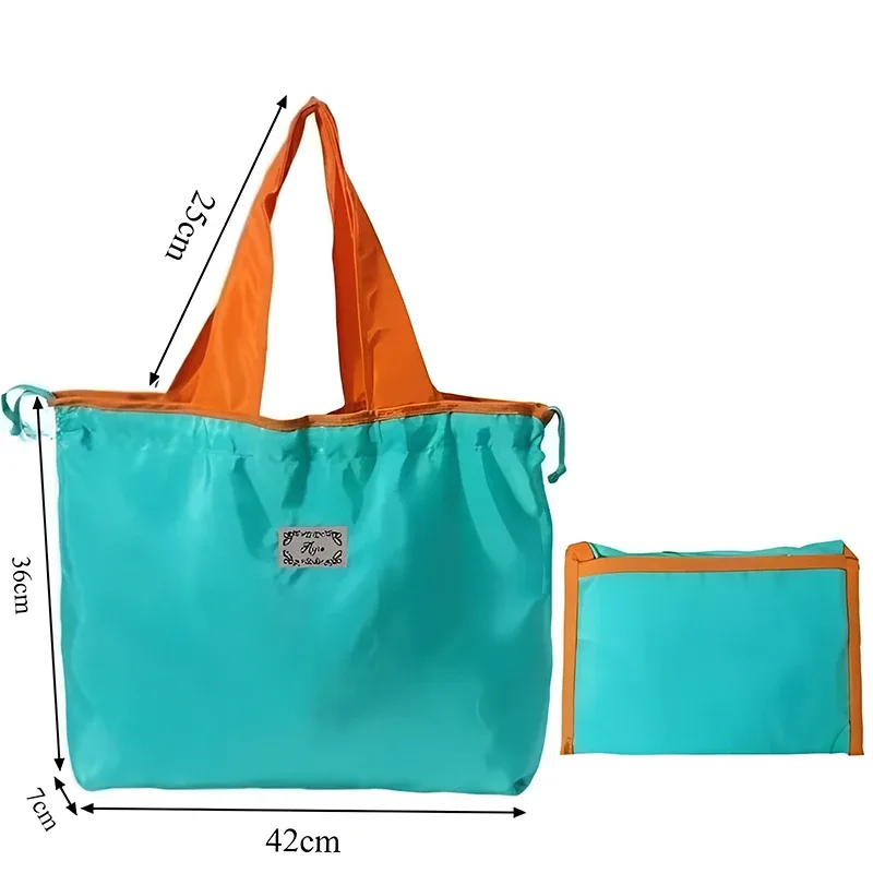 sac à bandoulière pliable imperméable de grande capacité, 1 pièce, sac de shopping de grande capacité, sac de rangement à la mode