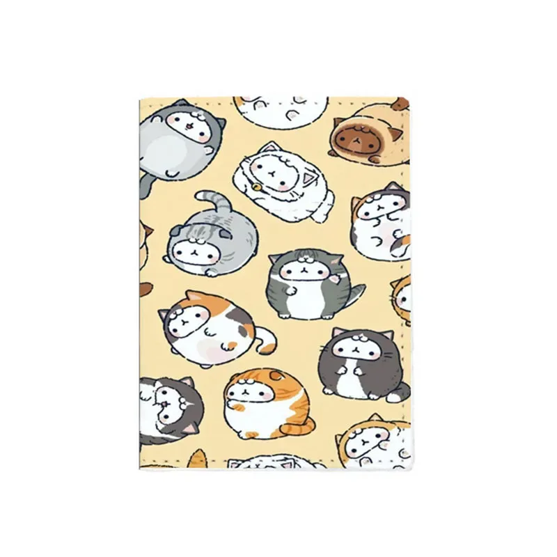 nouveau porte-passeport de dessin animé chat doux, en cuir pu de super qualité pour femmes et hommes, housse de passeport, porte-cartes d'identité