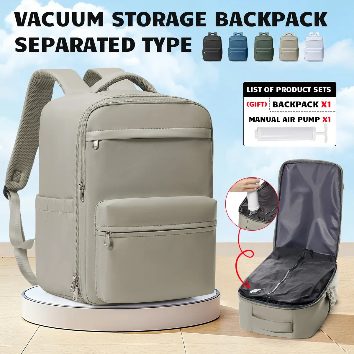 nouveau sac à dos à compression sous vide avion ryanair 40x30x20 sac de voyage en avion sac de cabine wizzair bagage à main sacs pour ordinateur portable
