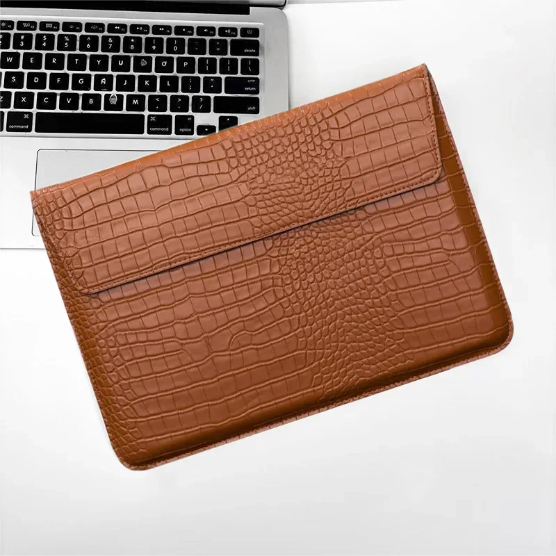 housse pour ordinateur portable avec initiales personnalisées gratuites pour macbook air 13, 13.3, 15.4, retina, unisexe, enveloppe en cuir, pochette pour ordinateur portable