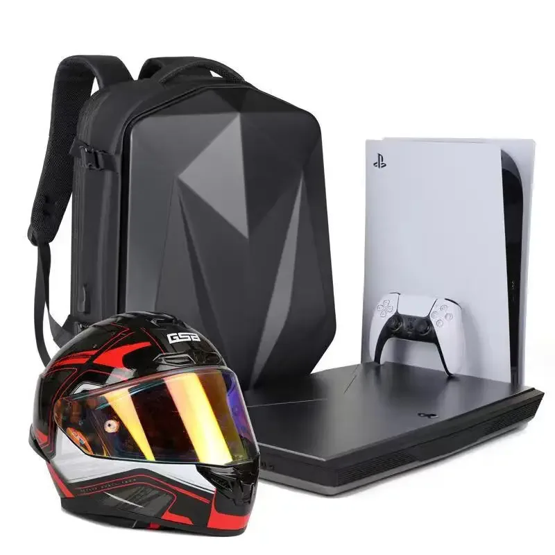 sac à dos pour ordinateur portable 18 pouces pour hommes, sacs pour casque de moto, étui rigide, sac à dos de jeu laser diamond pour les déplacements professionnels, étanche
