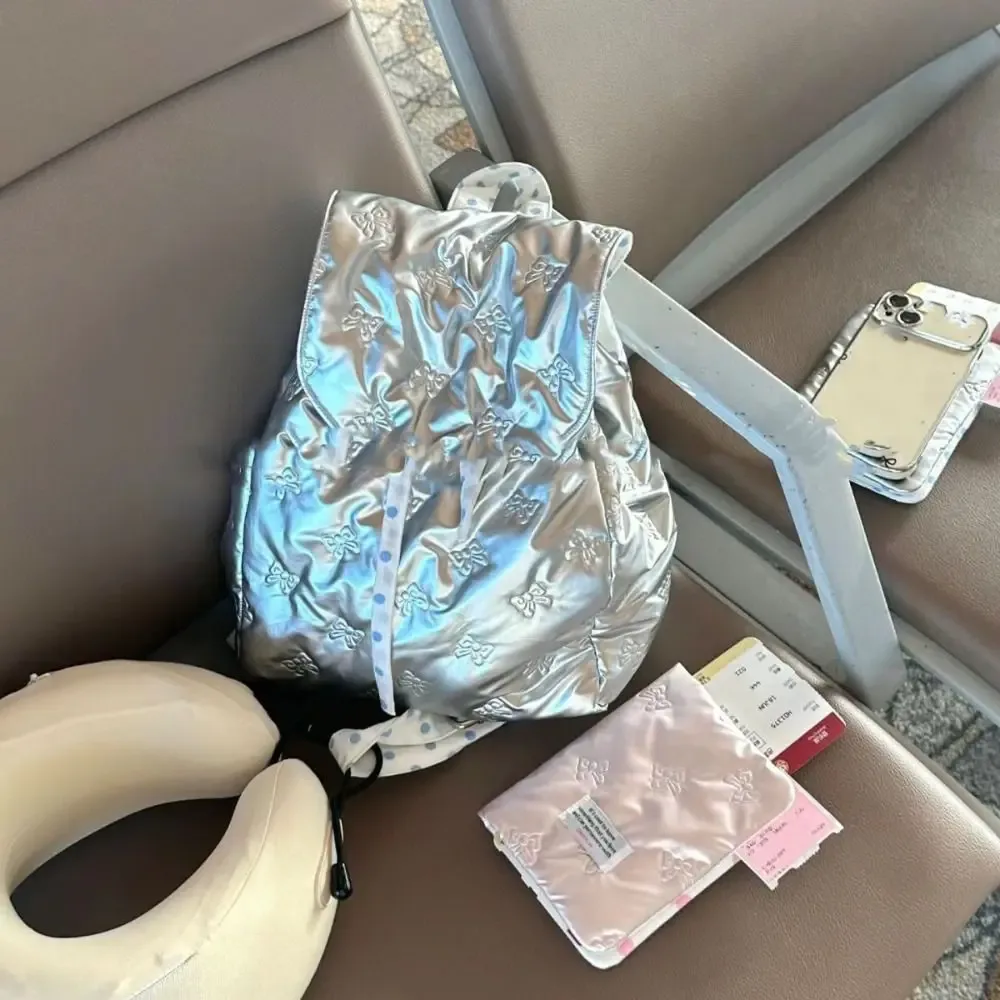 housse de passeport créative rose argentée en pu, multifonctionnelle, pour certificats, accessoires de sac de passeport, porte-cartes avec nœud papillon