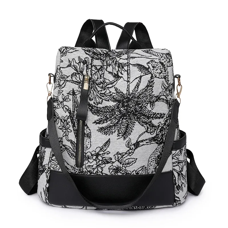 nouveau sac à dos femme tendance 2026 en nylon, grande capacité, pour l'école, le shopping et les voyages, sac décontracté pour femme