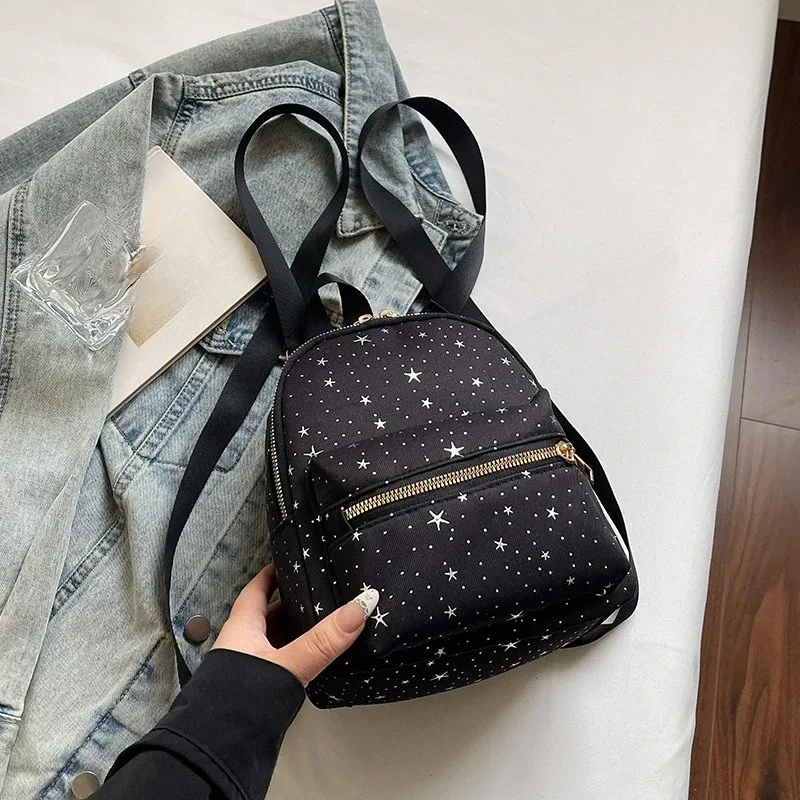 sac à bandoulière décontracté grande capacité, mini sac à dos étanche simple pour étudiant, petit sac à dos de voyage style coréen pour femme