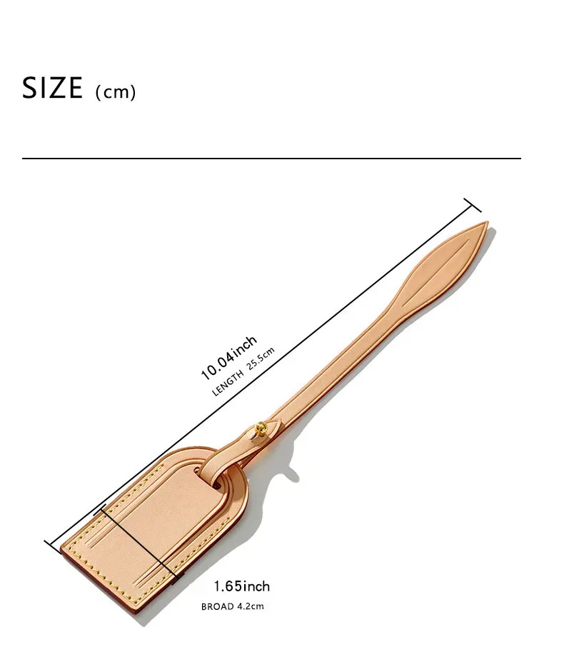 support personnalisé avec marquage à chaud doré, adapté aux sacs à main presbyop, sacs montaigne, étiquettes de bagage pour cartes d'embarquement, en cuir véritable