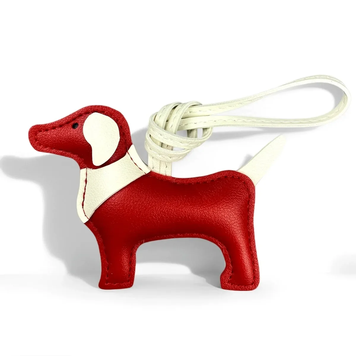 breloque tendance en cuir pu pour sac à dos, motif chien en profil latéral, design unique écharpe-mane, pendentif élégant pour sac à dos, cadeau pour les amoureux des chiens et des animaux de compagnie