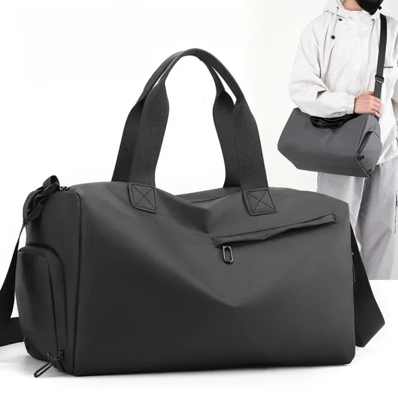 Sacs de voyage Oxford de grande capacité à fermeture éclair, sacs de Fitness solides en tissu épais, bagages étanches de grande capacité, sacs de sport