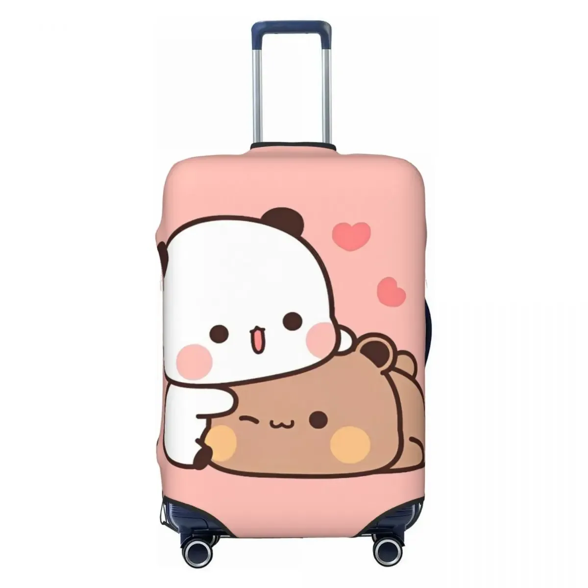 housse de valise peach and goma bubu dudu, motif ours mignon, pour voyage en avion, protection pratique pour bagages