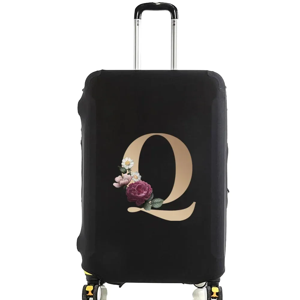 housse de protection pour valise de voyage, housse de protection élastique épaisse pour bagages de 18 à 28 pouces, étui de sac de voyage pour bagages, lettre dorée imprimée