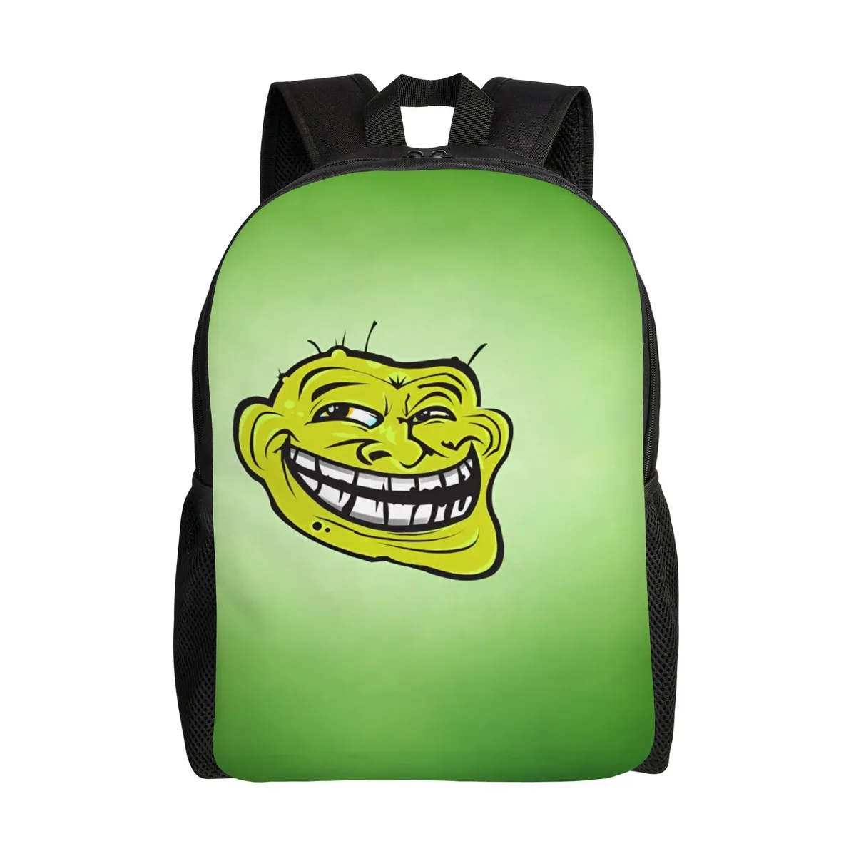trollface sacs à dos amusants pour hommes et femmes, sac à livres basique pour l'université, l'école, sacs manga