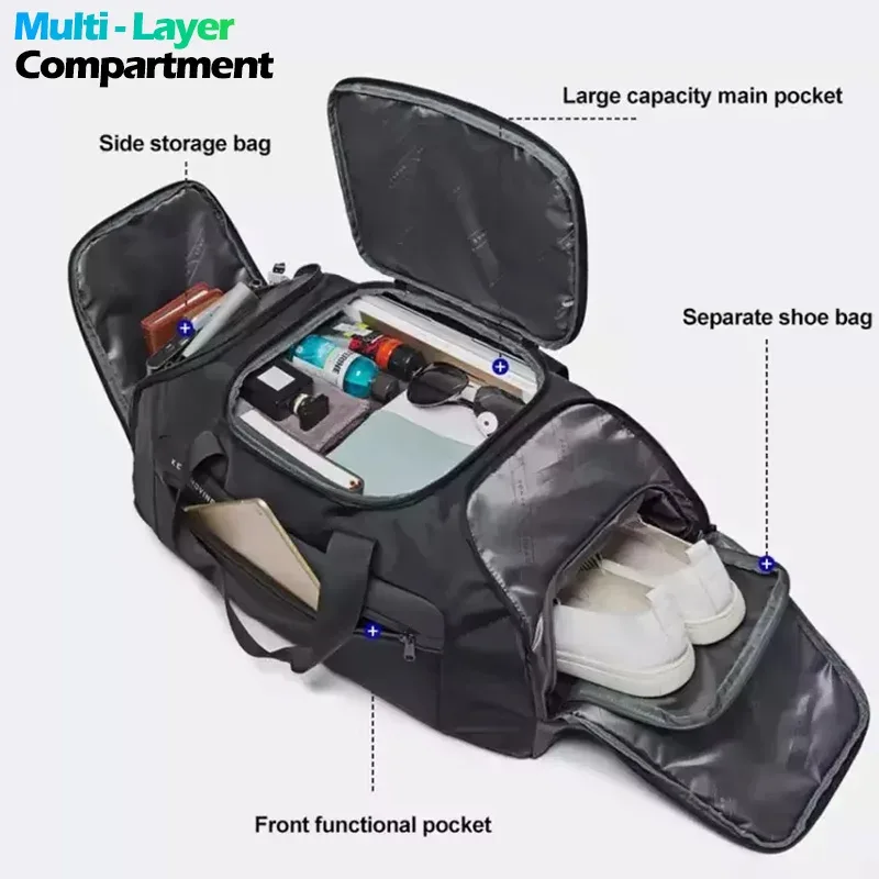 bange sac de sport multi-sports, sac de voyage avec compartiment à chaussures pour hommes et femmes, sac de sport pliable léger de 40 l