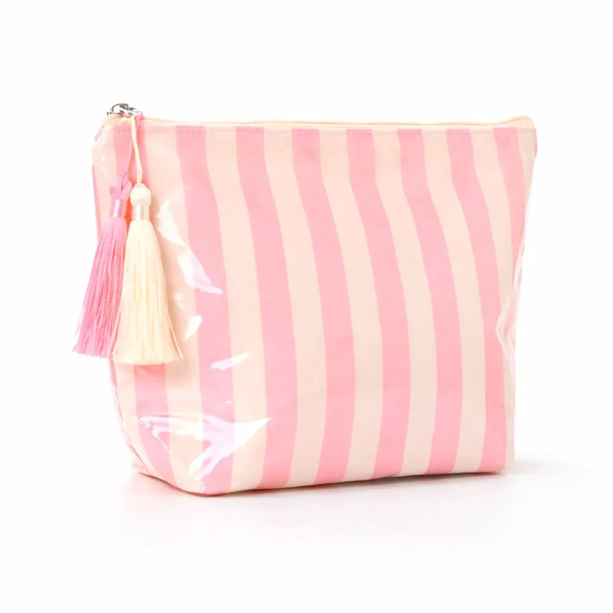 trousse de toilette rayée brillante grande capacité, sac de rangement cosmétique portable, pochette de voyage pour articles de toilette, sacs de voyage extérieurs