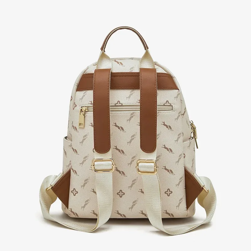 foxer-sac à dos monogramme pour femme, sac à dos de voyage pour femme, impression signature pvc, mode initiée, sac à dos décontracté pour femme