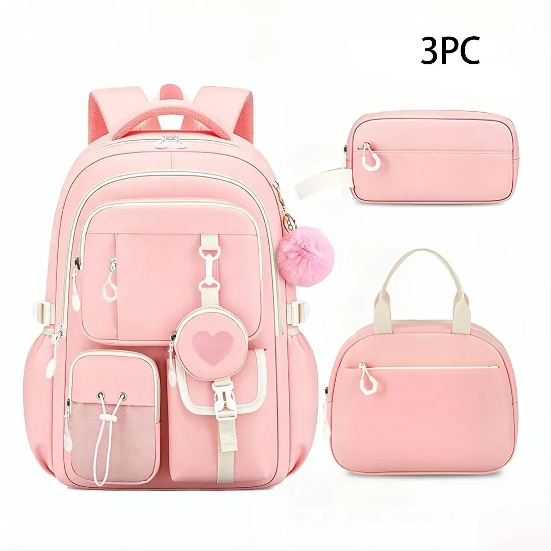 sacs d'école pour enfants pour adolescentes ensemble cartable kawaii école primaire 3 pièces sac à dos de lycée enfants sac à dos de voyage