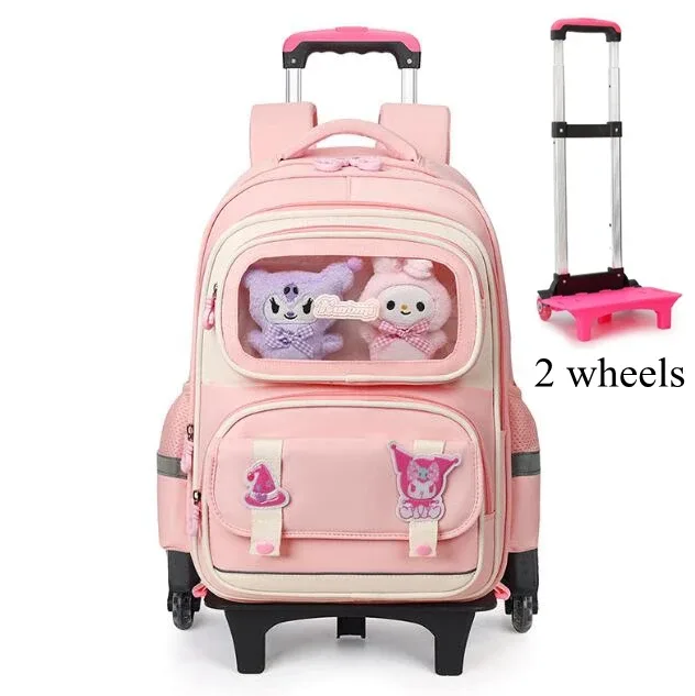 sac à dos à roulettes pour élèves du primaire, cartable à roulettes pour enfants, sac à dos d'école pour filles avec roulettes pour garçons