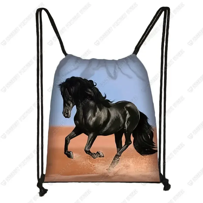 sac à dos cool horse colt meadow painting pour hommes et femmes, sac à bandoulière de proximité, sac de voyage à la mode, sacs de plage décontractés, porte-chaussures souple