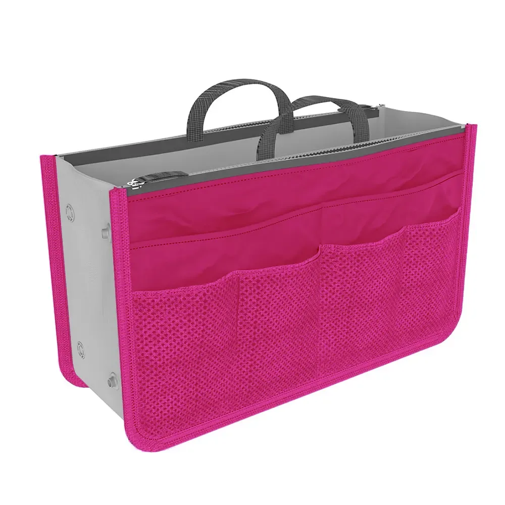 sac à main multi-poches pour organisateur de maquillage, sac à cosmétiques de grande capacité, sac à main de voyage multicolore portable