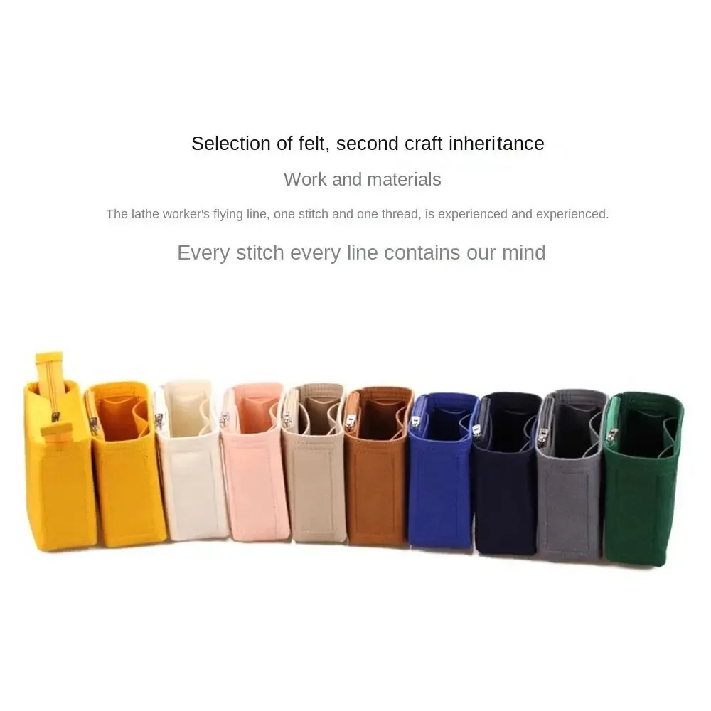 multi-couleur nouvelle feutre insérer doublure maquillage organisateur pochette sac à main sac fourre-tout sac interne sac de rangement cosmétique organisateur