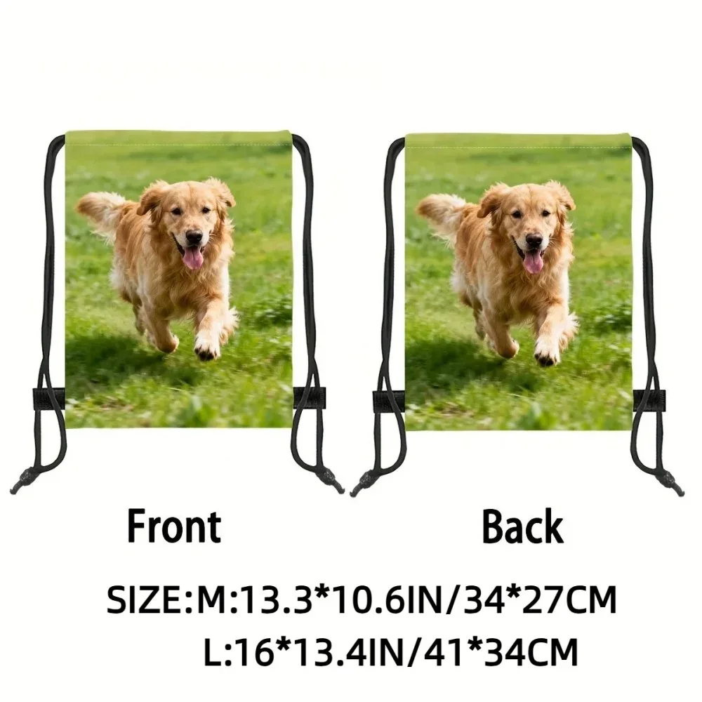1 sac à cordon personnalisé avec photo |   sac à dos en polyester durable, parfait pour les activités de plein air et les cadeaux festifs, lavable en machine