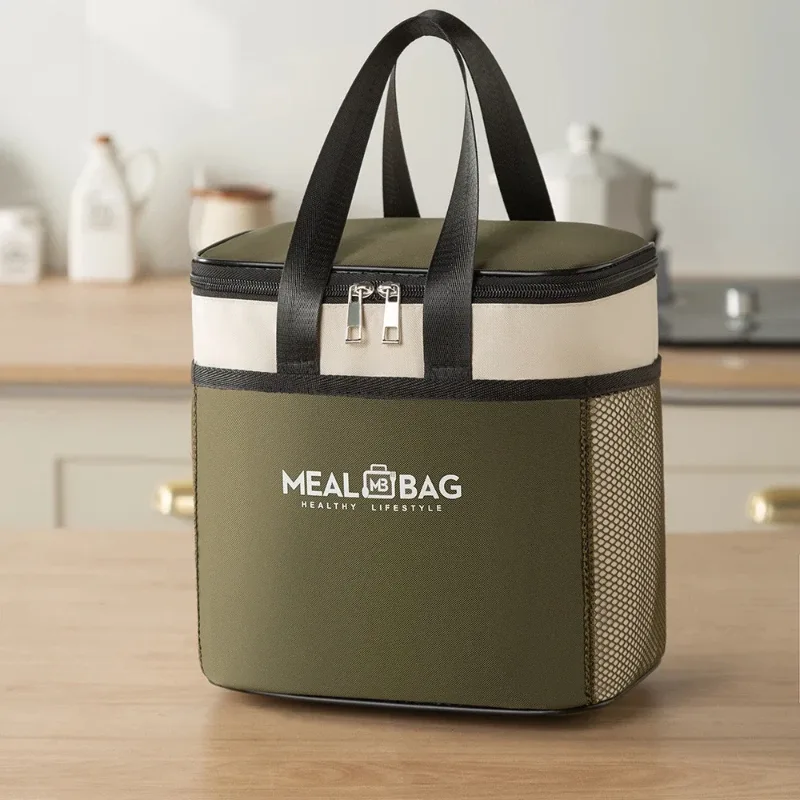 sac isotherme oxford en aluminium pour boîte à lunch, sac de rangement imperméable et résistant à l'huile, sac isotherme pour étudiants, sac fourre-tout de grande capacité