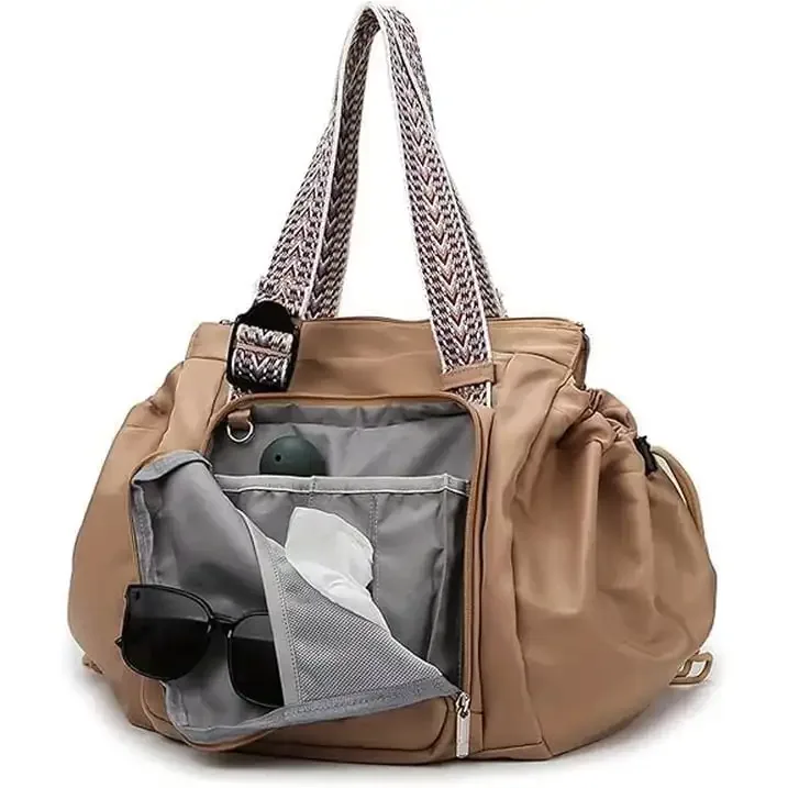 sac de rangement de voyage grande capacité léger multifonctionnel pour maman, sac à dos de sortie avec conception berceau, sac fourre-tout imperméable