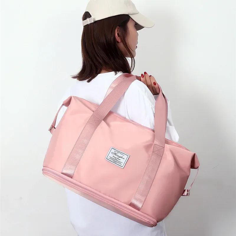 grand sac à main extensible pour femmes, sac à bandoulière de voyage, sacs de rangement ultralégers de grande capacité, fourre-tout de voyage d'affaires, bourse d'excursion pour dames